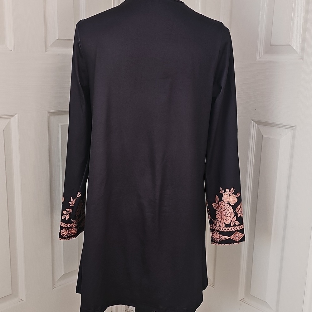NWOT Zagros Lightweight Retro Long Sleeved Open Paisley Cardigan Small - Picture 7 of 12